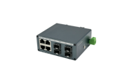 Commutateur Ethernet industriel compact mini 4 ports 10/100 Mbps, 4 ports RJ45 + 4 ports de module SFP 155M, échange à chaud et large plage de tension
