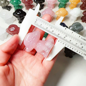 หินควอตซ์ธรรมชาติผสมขนาด 45 มม. สำหรับงานประดิษฐ์รูปสัตว์ ตุ๊กตาหมา สำหรับตกแต่งบ้าน ลดราคาพิเศษ - Product Image 2