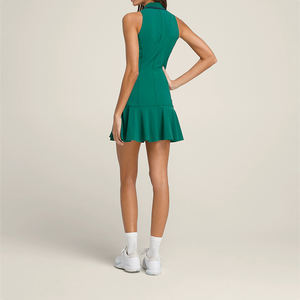 ชุดออกกำลังกายบราในตัวมีซิปคอสำหรับผู้หญิงชุดเล่นเทนนิสชุดเล่นกอล์ฟชุดเล่นกีฬามีกระเป๋า - Product Image 3