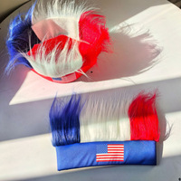 Bandeaux, perruques et accessoires de déguisement aux couleurs du drapeau américain pour les fans