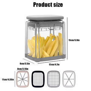 Mini <b>Multifunctional</b> Manual Food Processor New Plastic French Fries & Potato Chips <b>Cutter</b> Fruit Salad & <b>Vegetable</b> Chopper - Product Image 2