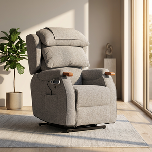 Modern Full Metal Frame Electric Recliner Chair Multifunctional Living Room Leisure <b>Sofa</b> with movable wheels - Product Image 2
