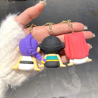Nouveau porte-clés promotionnel écologique en silicone avec mousqueton, motif dessin animé K-POP Demon Hunting Girl Group, forme 3D, haute esthétique