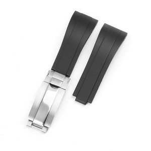 Bracelet en caoutchouc respirant de niche avec boucle à dents adaptable et réglage fin, 20 mm, convexe, édition limitée - Product Image 1