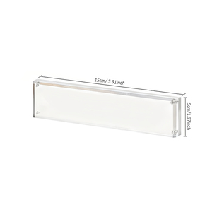 Bulk Sublimation Magnetic Nameplate Blanks Premium Transparent Acrylic Photo Frame DIY Custom Desktop Display Booth for Business