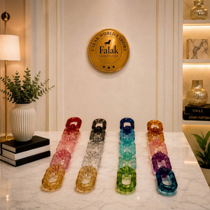 Decoración de pared con cadena de resina epoxi multicolor hecha a mano, escultura colgante de arte contemporáneo con acabado natural, diseño personalizado por FWE - Product Image 1