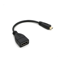 Adaptor Micro HD MI ke HDTV betina, kabel definisi tinggi pendek tipe jantan-ke-betina, kabel data eksternal kecil ke besar