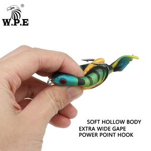 W.P.E Nouveaux appâts de natation Appâts de natation souples pré-truqués avec crochets ultra-pointus <span class=keywords><strong>Leurre</strong></span> souple de pêche Leurres de pêche en plastique souple - Product Image 4