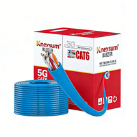 Câble Ethernet Kneysum CAT6 CAT6A non blindé, fil d'aluminium haute conductivité, POE, large bande, pour réseau domestique et professionnel, 23AWG