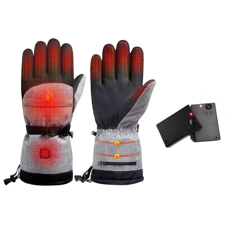 2024 Hot Sale Intelligent Heating Gloves Waterproof Non-slip Winter Outdoor Cycling Skiing Warm Heated Gloves For Men Women
