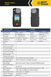 Estación Meteorológica Portátil con Capacidades de Medición de Presión Barométrica y Velocidad del Viento para Uso Agrícola - Product Image 6