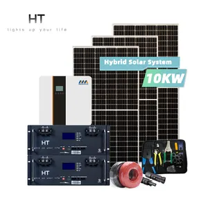 HT Hybrid PV Home Energy System 5KW 10KW Invert und Batterie mit einer Kapazität von 10kwh für den Fabrik preis des Energie speichers ystems zu Hause