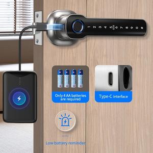 Prix usine universel Smart Fingerprint Lock Cloud Wi-Fi activé Tuya App Key + mot de passe déverrouillage des clés de sauvegarde - Product Image 3