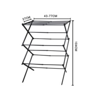 Vente en gros présentoir à vêtements multifonctionnel étendoir vertical pliable étendoir à vêtements en métal étendoir à trois niveaux