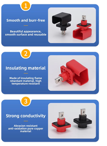 <span class=keywords><strong>Bornier</strong></span> de connecteur à courant élevé carré 100A/120A/150A/200A/300A 600V PCBA stockage d'énergie traversant la borne murale - Product Image 6
