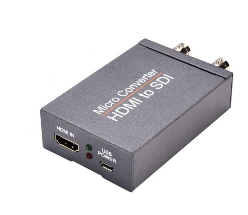 Video Micro Converter for SDI to HD Adapter with Power Mini 3G HD SD-SDI Audio Auto Format Detection for Camera