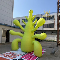 Fourmi monstre verte gonflable multi-jambes pour la décoration d'expositions d'art, ballon insecte gonflable pour les activités muséales