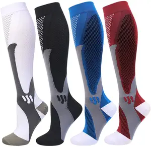 4 paires De Compression Chaussettes pour Hommes et Femmes 20-30 mmHg Bas de Compression