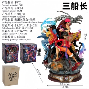 Statue de collection en PVC Premium GK avec Luffy, <span class=keywords><strong>Law</strong></span>, Kid et les 3 Capitaines – Collection exclusive pour vitrine de collectionneur senior - Product Image 6