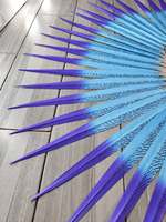 Plumes de faisan argentées artificielles bicolores longues pour costumes de carnaval, festivals, décorations de samba, fausses plumes