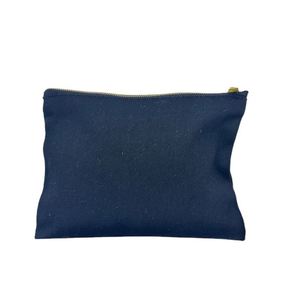 Bolsa de Algodón Personalizada al por Mayor, Bolsa de Aseo de Lona Negra, Bolsa de Maquillaje de Algodón Natural Ecológico - Product Image 1