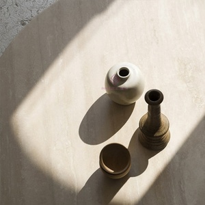 <span class=keywords><strong>Table</strong></span> à manger en pierre de travertin beige naturel de qualité supérieure <span class=keywords><strong>Table</strong></span> à manger en marbre domestique simple moderne <span class=keywords><strong>Table</strong></span> à manger ronde luxueuse - Product Image 5