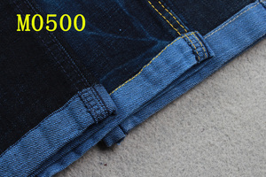 Tela vaquera elástica Crosshatch Slub de 10.9 oz y 58/59 pulgadas para jeans, material de tela azul <span class=keywords><strong>sanforizado</strong></span> para reverso. - Product Image 5