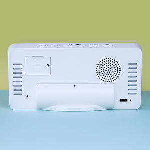 Réveil numérique de table avec miroir LED, <span class=keywords><strong>radio</strong></span>-commandé, correction automatique de l'heure, calendrier, fonction snooze et température, style japonais et allemand - Product Image 6