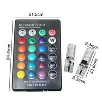 Lumières LED de voiture RGB 5050 6 SMD, lumières colorées, télécommande, lumières de plaque d'immatriculation, lumières LED de voiture clignotantes RGB