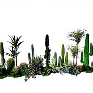 Plantas Verdes <span class=keywords><strong>de</strong></span> Simulación Nórdica para Interiores: Cactus Tropical, Sisal, Areca, <span class=keywords><strong>Palmera</strong></span>, <span class=keywords><strong>Cola</strong></span> <span class=keywords><strong>de</strong></span> <span class=keywords><strong>Caballo</strong></span>, Plantas en Macetas <span class=keywords><strong>de</strong></span> Hierro - Product Image 1