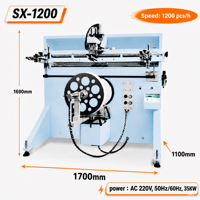 Máquina de Serigrafía Semiautomática Neumática para Bidones Químicos, Barriles de Vino, Tapas Grandes de 300 mm de Diámetro, 1000 mm Personalizables SX-1200