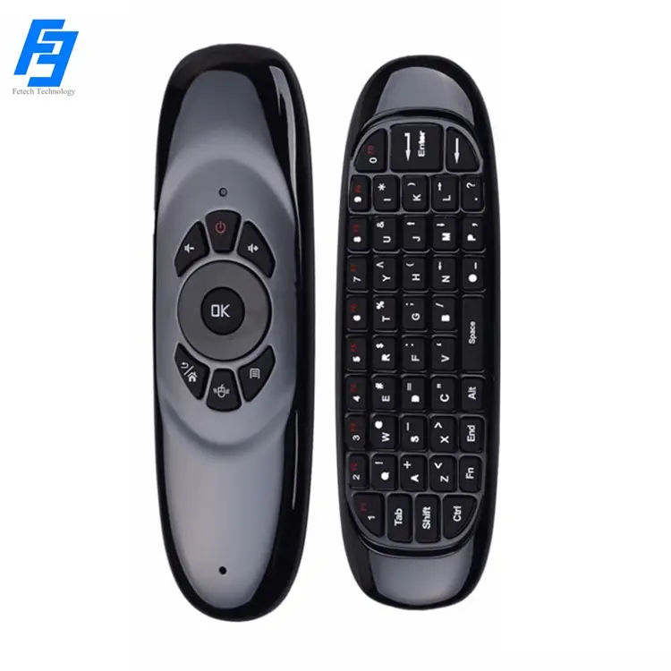 Telecomando Mini tastiera retroilluminato Wireless C120 2.4G con batteria ricaricabile per Android TV Box/Smart TV/PC ecc