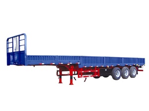 2025 HSTAR Fabricant de source chinoise Semi-remorque cargo à 2/3/4 essieux Remorque à paroi latérale 50t Suspension mécanique ABS - Product Image 6