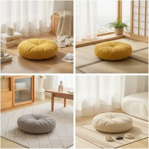 Cojín de Estilo Japonés Personalizado de Fábrica, Cojín para Muebles de Patio y Hogar, Cojín Redondo y Esponjoso para Meditación - Product Image 5