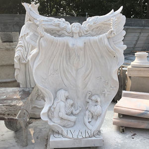 Quyang mão esculpida tamanho de vida famosa religioso, jardim, mármore, saint michael, escultura, pedra, estátua de arqueio - Product Image 5