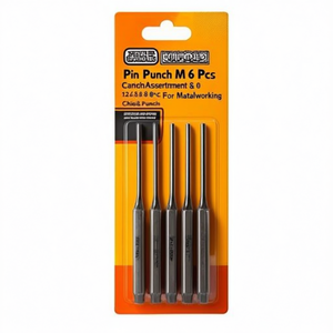 TTAKE Industrial Straight Pin <b>Punch</b> Assortment 6-Piece <b>Set</b> 1-8mm Cr V Steel Bright Finish for Metalworking - Product Image 2