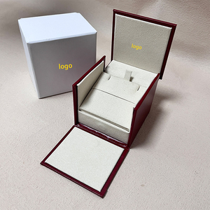 Custom Logo Double Door PU Leather Watch Jewelry Combo Box Multi‑Function Watch <b>Ring</b> <b>Storage</b> Gift Box - Product Image 6