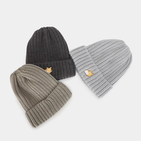 Bonnet tricoté personnalisé de haute qualité pour hommes, bonnet d'hiver de luxe, bonnet de pêcheur avec logo animal