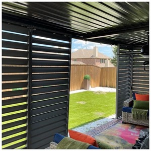 Pantalla de privacidad de aluminio para exteriores personalizable, obturador lateral, accesorio de pérgola a prueba de viento de fábrica para balcón - Product Image 3