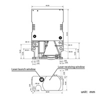 Módulo de Medición Láser con Sensor de Distancia SDBM-100 con Rango de 100 m y Precisión de 3 mm para Posicionamiento de Carretillas Elevadoras AGV y Detección de Palés