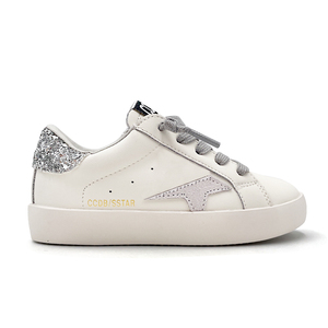 Scarpe Stringate <span class=keywords><strong>Star</strong></span> Board per Bambini, Calzature Sportive Glitterate Comode per Bambini, Sneakers Casual alla Moda CCDB per Bambini - Product Image 1
