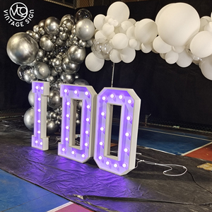 Lettres géantes en métal 3D de 4 pieds, enseignes de <span class=keywords><strong>location</strong></span> de 3 pieds, chiffres, lettres lumineuses LED RGB de type marquee, grandes lettres d'amour pour l'extérieur, enseignes de fête - Product Image 5