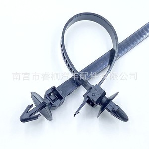 สายรัดเคเบิลไนลอน Shuangxuan สีดำ แบบขาเสียบ สำหรับยึดสายไฟท้ายเครื่องบิน แบบเดี่ยว ใช้งานทั่วไป - Product Image 1