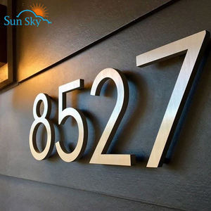 Numero di targhe personalizzate per <span class=keywords><strong>Hotel</strong></span> appartamento <span class=keywords><strong>Hotel</strong></span> illuminato con targa a led in metallo numeri civici - Product Image 1