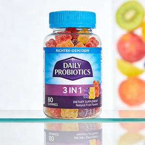 Probióticos Crudos 100 Mil Millones de UFC, Formulados por Doctores para Mujeres y Hombres, Suplemento Completo para Adultos con 60 Gomitas, Estable en el Refrigerador - Product Image 4