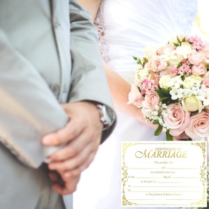 Giấy chứng nhận đám cưới trống cho đám cưới đề xuất lễ Valentines Day thẻ trống giấy chứng nhận giấy chứng nhận đám cưới - Product Image 3