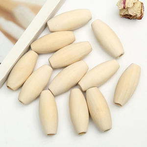 סיטונאי DIY טבעי עגול ארוך אשור עץ חרוזים סגלגל עץ חרוזים עם חורים עבור תכשיטי ביצוע - Product Image 4