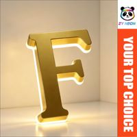 Enseigne de bureau commerciale 3D en acrylique personnalisée, enseigne lumineuse à LED avec éclairage arrière, étanche IP65 pour la publicité extérieure