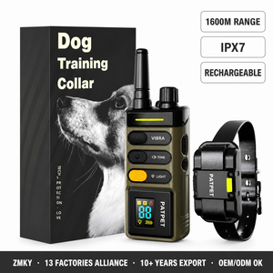 <span class=keywords><strong>Collier</strong></span> de dressage pour <span class=keywords><strong>chien</strong></span> ZMKY 1600m, télécommande étanche IPX7, anti-aboiement, vibration, statique, vente en gros, OEM, marque privée - Product Image 1