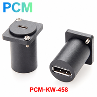 Adaptateur USB-C vers DisplayPort 1.2 série D à montage sur panneau, 4K 60Hz, femelle-femelle, pour rack AV, kiosque, affichage de contrôle industriel